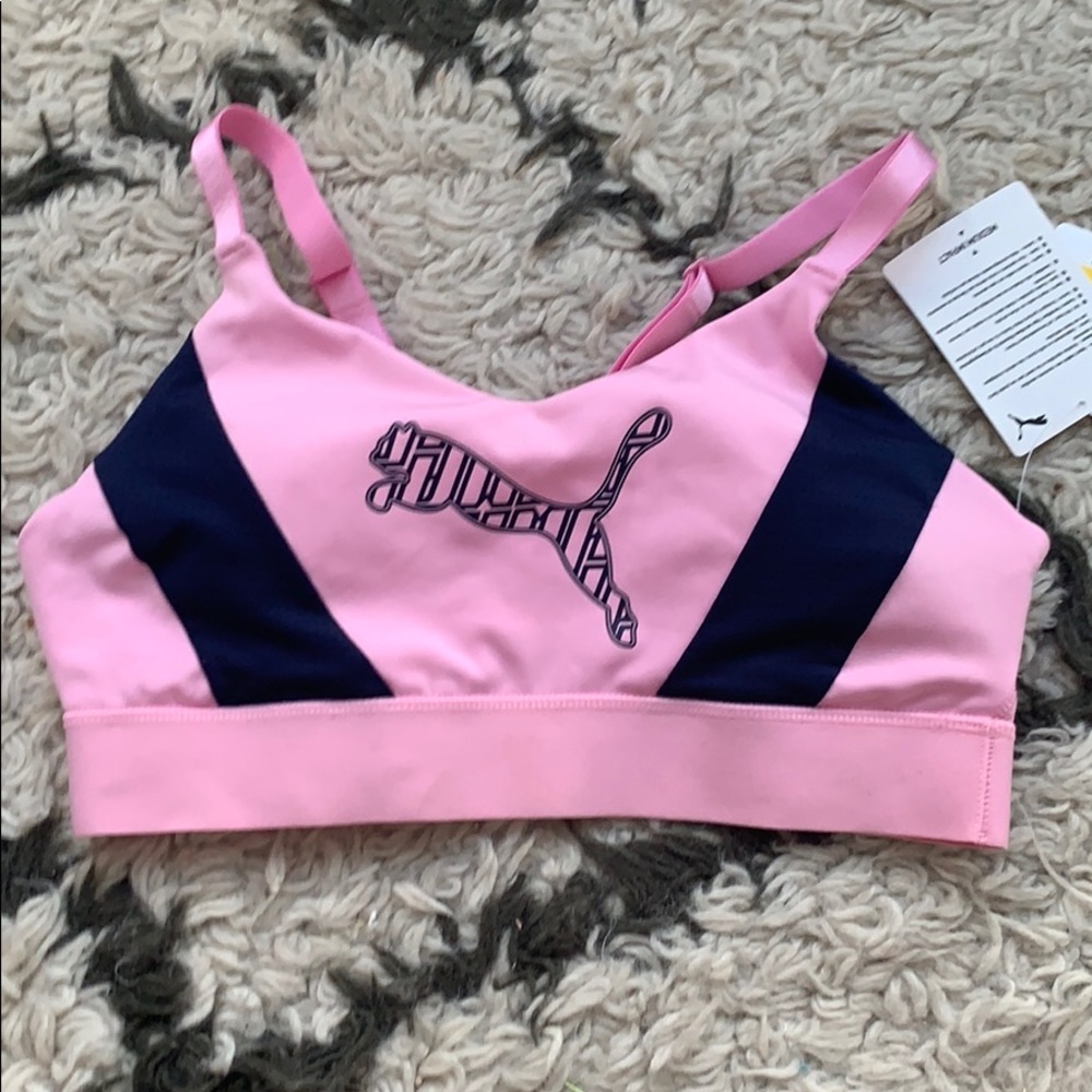 Pink sports bra